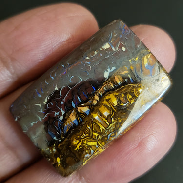 Natural Boulder Opal Cabochon. Size- approx. 35x23mm